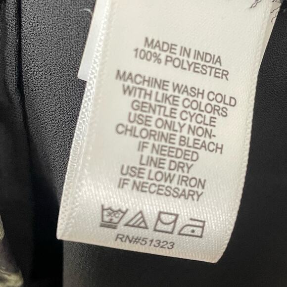 CeCe Floral Print Sheer Sleeve Blouse Black Women’s Sz XS - Picture 5 of 7